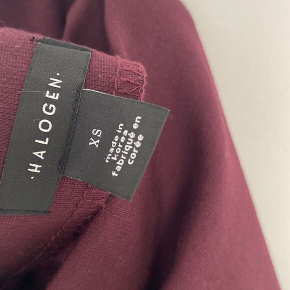 Halogen Maroon Midi Body Con Slit Skirt - Picture 7 of 7